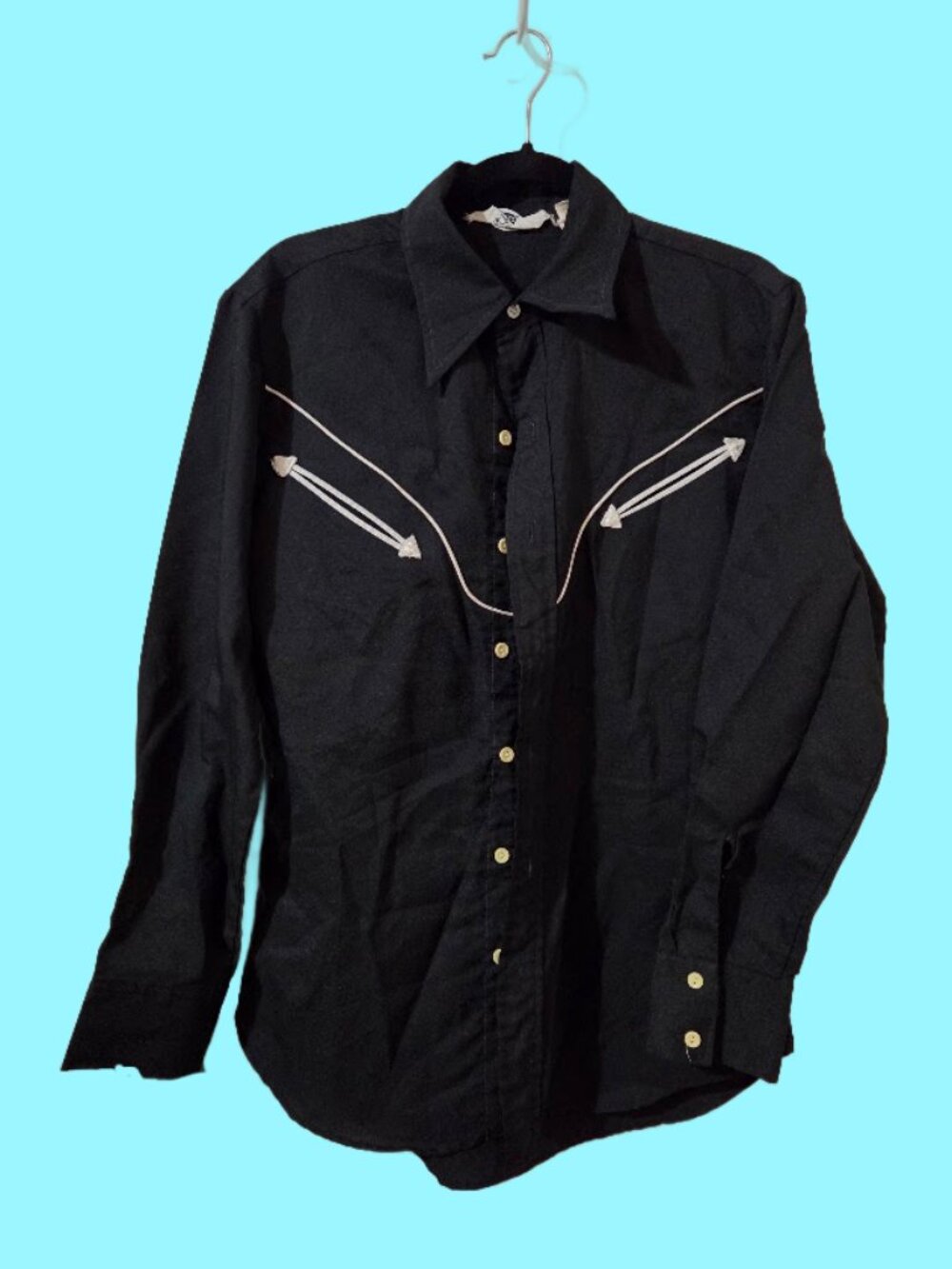 MGW Johnny West Western Cowboy Style Vintage Button Up